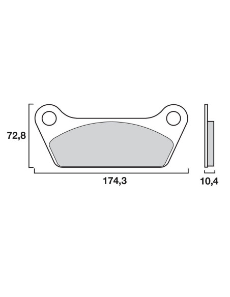 Plaquette de frein arrière BREMBO 07HD0507 organique Route