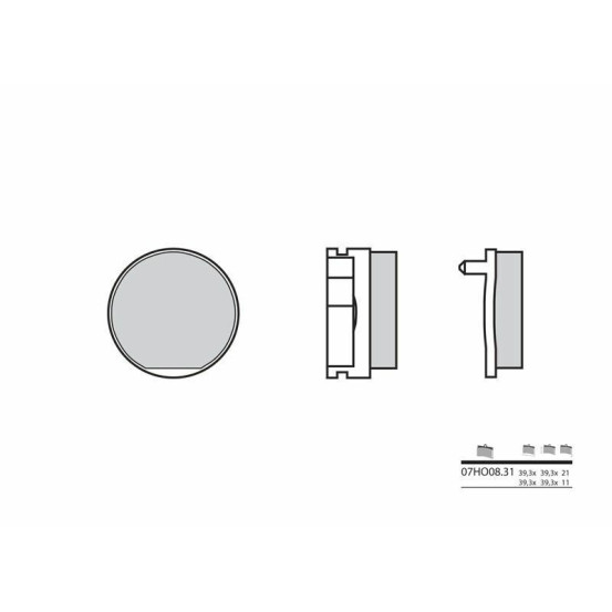 Plaquette de frein avant BREMBO 07HO0831 organique Route
