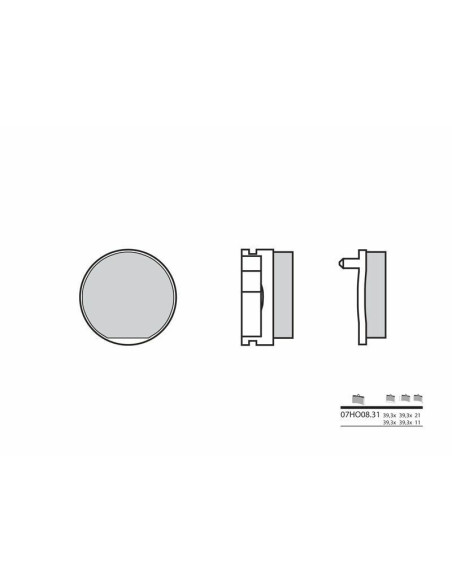 Plaquette de frein avant BREMBO 07HO0831 organique Route