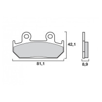 Plaquette de frein avant BREMBO 07HO21SR métal fritté Route