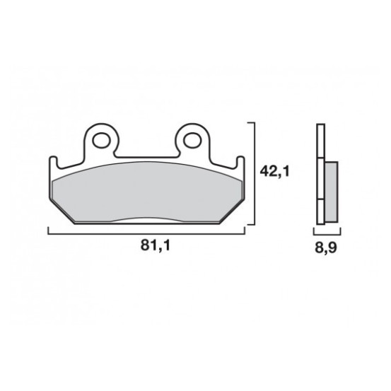 Plaquette de frein avant BREMBO 07HO21SR métal fritté Route