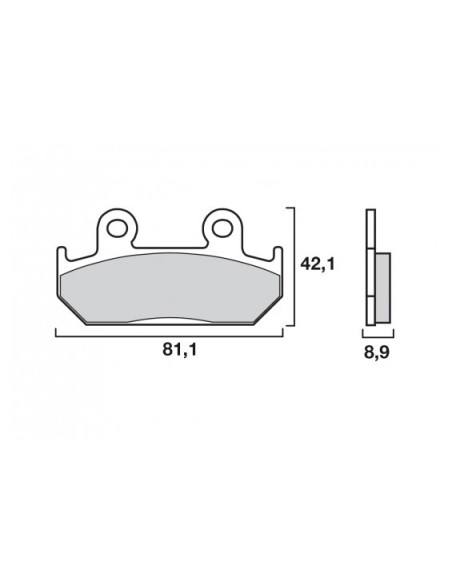 Plaquette de frein avant BREMBO 07HO21SR métal fritté Route