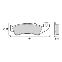 Plaquette de frein arrière BREMBO 07HO2911 organique Route