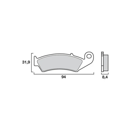 Plaquette de frein arrière BREMBO 07HO2911 organique Route