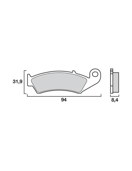 Plaquette de frein arrière BREMBO 07HO2911 organique Route