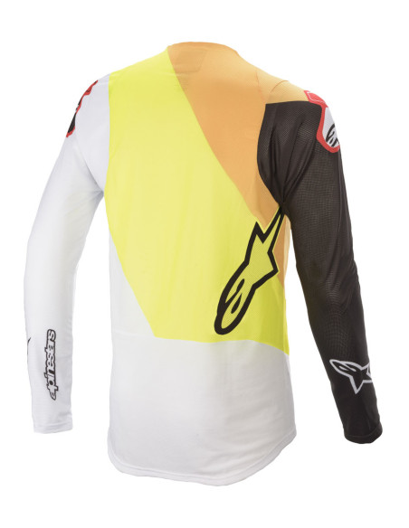 Maillot cross Alpinestars 2021 Supertech Blaze - Jaune Blanc