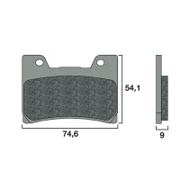 Plaquette de frein avant BREMBO 07YA24SR métal fritté Route