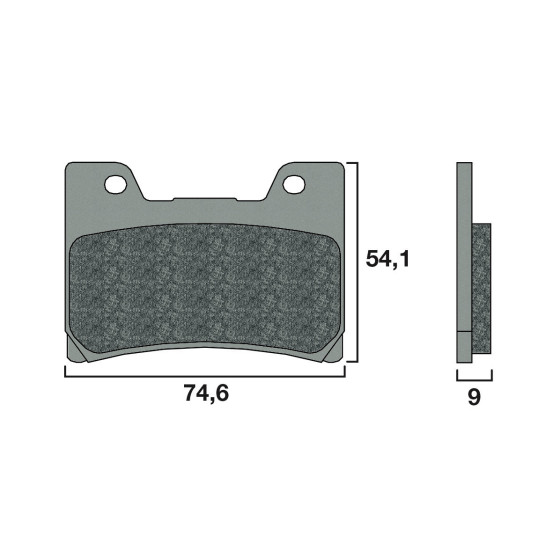 Plaquette de frein avant BREMBO 07YA24SR métal fritté Route