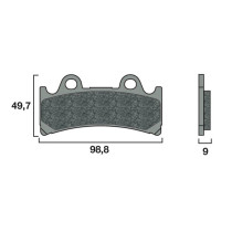 Plaquette de frein avant BREMBO 07YA32SR métal fritté Route