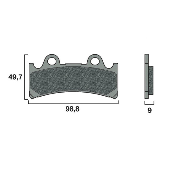 Plaquette de frein avant BREMBO 07YA32SR métal fritté Route