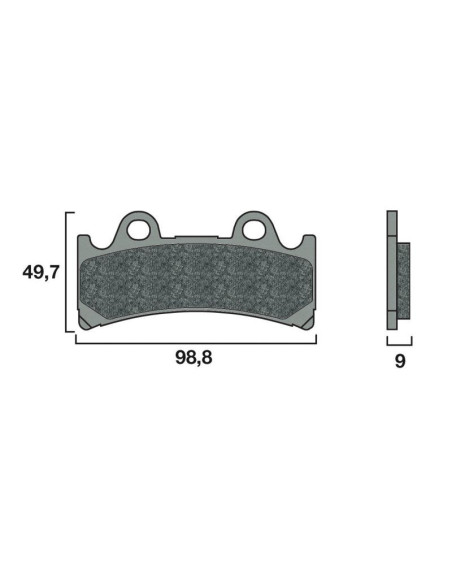 Plaquette de frein avant BREMBO 07YA32SR métal fritté Route