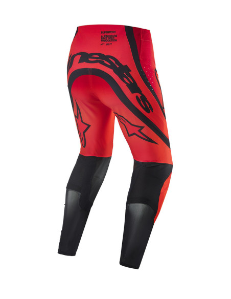 Pantalon cross Alpinestars 2024 Supertech Édition limitée Ember Anaheim 1 - Rouge Fluo Noir