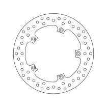 Disque de frein arrière fixe Brembo Oro PEUGEOT 2
