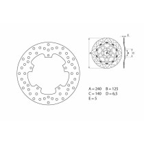 Disque de frein avant/arrière fixe Brembo Oro PIAGGIO 2
