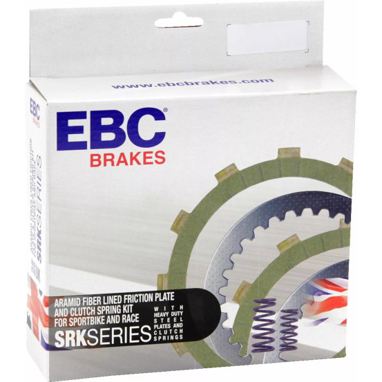 Kit disques d'embrayage garnis + disques lisses + ressorts EBC - SRK Aramid Fiber - HARLEY DAVIDSON 1340 Evolution 1984-1989