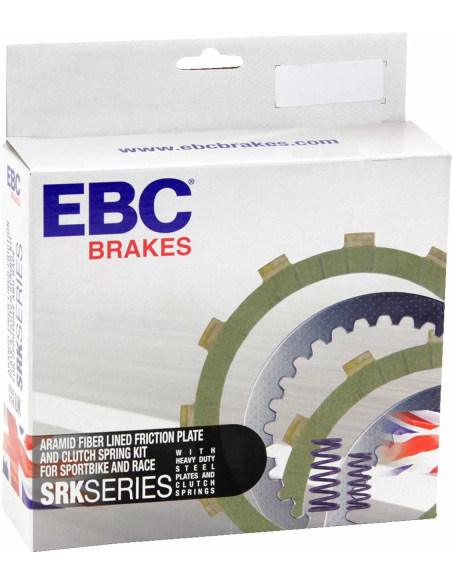 Kit disques d'embrayage garnis + disques lisses + ressorts EBC - SRK Aramid Fiber - HARLEY DAVIDSON 1340 Evolution 1984-1989