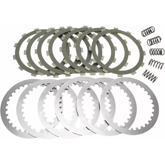Kit disques d'embrayage garnis + disques lisses + ressorts EBC - SRK Aramid Fiber - KAWASAKI ER6 F / N 2006-2016 - VERSYS 650..