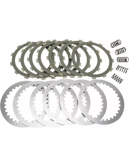 Kit disques d'embrayage garnis + disques lisses + ressorts EBC - SRK Aramid Fiber - KAWASAKI ER6 F / N 2006-2016 - VERSYS 650..