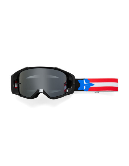 Masque cross Fox Vue Unity Le Ecran chromé - Spark Blanc Rouge Bleu