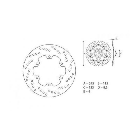 Disque de frein avant/arrière fixe Brembo Oro YAMAHA DUCATI