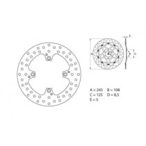 Disque de frein arrière fixe Brembo Oro DUCATI 2
