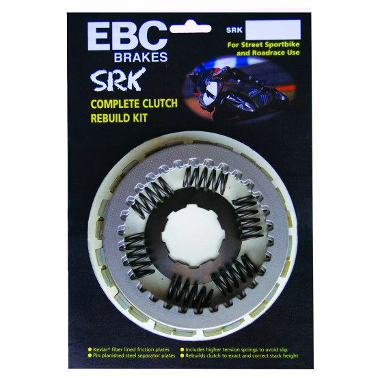 Kit disques d'embrayage garnis + disques lisses + ressorts EBC - SRK Aramid Fiber - YAMAHA MT-09 2014-2023