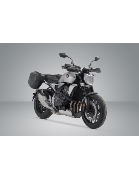 Sacoches latérales SW-MOTECH SLC Legend Gear LC1 droite 9,8 Litres - LC2 gauche 13,5 Litres Black Edition avec supports HONDA..