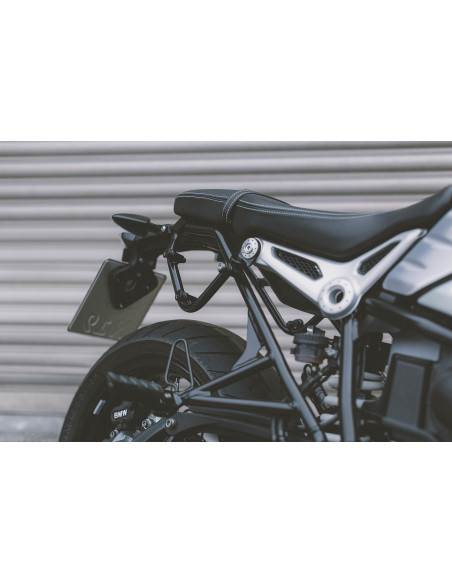 Sacoches latérales SW-MOTECH SLC Legend Gear LC1 9,8 Litres Black Edition avec supports x2 BMW R nine T 2014-2020 - Pure - Ur..