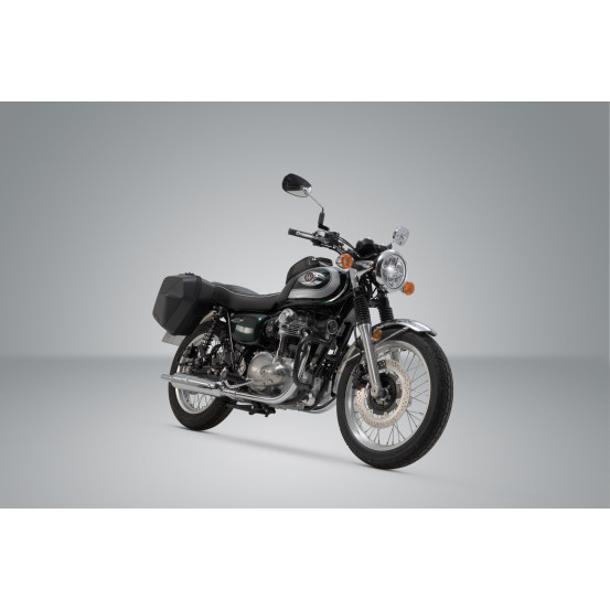 Sacoches latérales SW-MOTECH SLC Legend Gear LC2 13,5 Litres Black Edition avec supports x2 KAWASAKI W 800 - Cafe - Street 2018