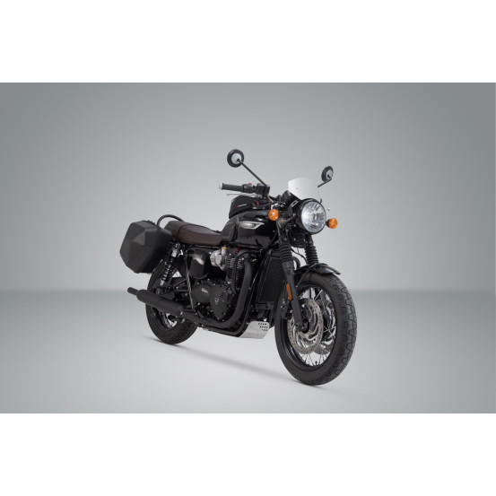 Sacoches latérales SW-MOTECH SLC Legend Gear LC2 13,5 Litres avec supports x2 Black Edition TRIUMPH Bonneville T100 2016-2021..