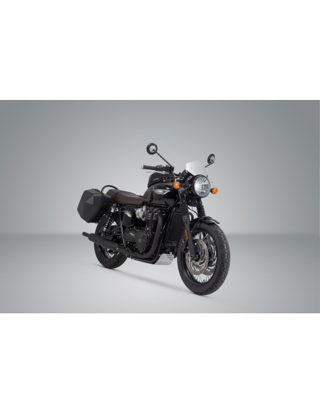 Sacoches latérales SW-MOTECH SLC Legend Gear LC2 13,5 Litres avec supports x2 Black Edition TRIUMPH Bonneville T100 2016-2021..