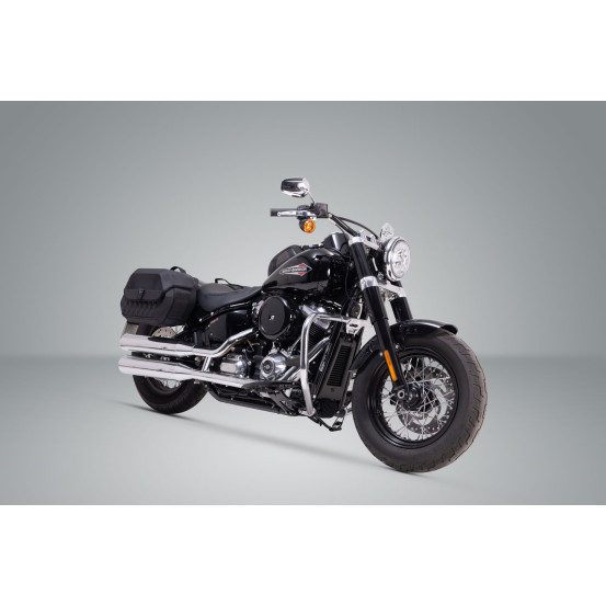 Valises latérales SW-MOTECH SLH Legend Gear LH1 19,5 Litres avec supports x2 HARLEY DAVIDSON Softail Low Rider FXLR 2017 - S ..