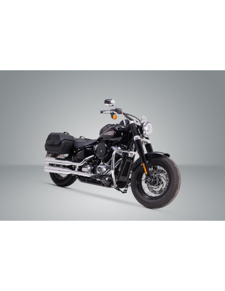 Valises latérales SW-MOTECH SLH Legend Gear LH1 19,5 Litres avec supports x2 HARLEY DAVIDSON Softail Low Rider FXLR 2017 - S ..