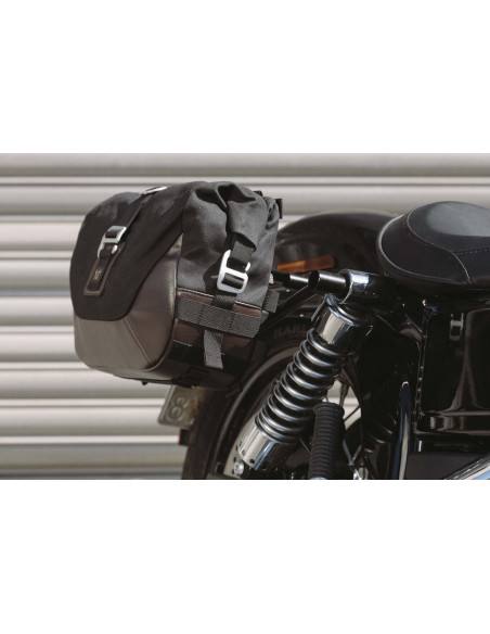 Sacoches latérales SW-MOTECH SLC LC1 droite 9,8 Litres - LC2 gauche 13,5 Litres Black Edition avec supports HARLEY DAVIDSON S..