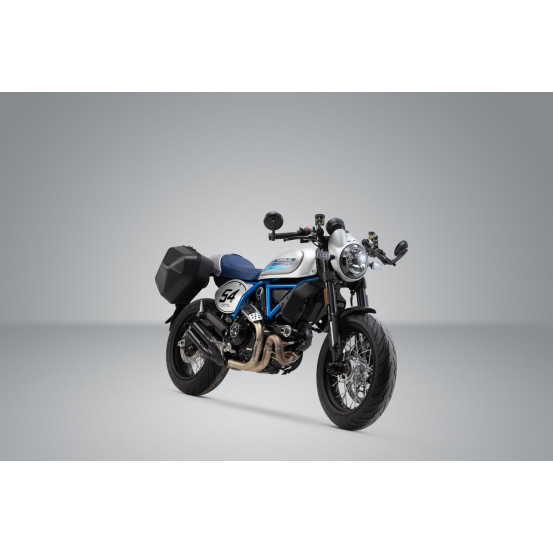 Sacoches latérales SW-MOTECH SLC Legend Gear LC1 droite 9,8 Litres - LC2 gauche 13,5 Litres Black Edition avec supports DUCAT..