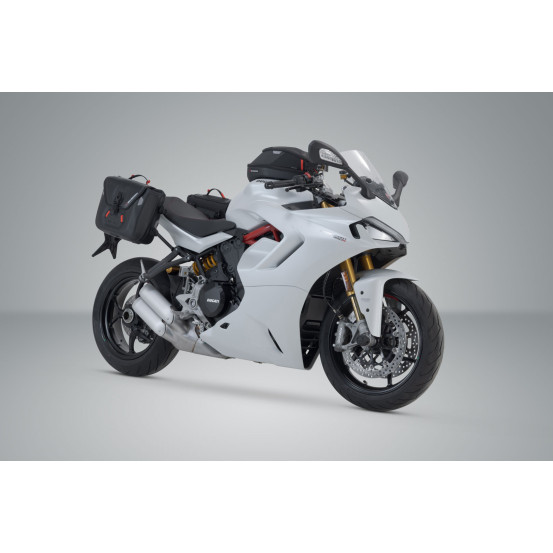 Sacoches latérales étanches SW-MOTECH SysBag WP M 17/23 Litres gauche S 12/16 Litres droit avec supports x2 DUCATI 800 Scramb..