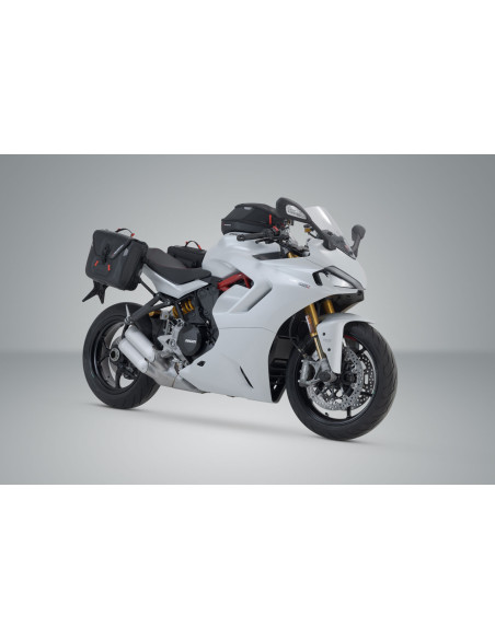 Sacoches latérales étanches SW-MOTECH SysBag WP M 17/23 Litres gauche S 12/16 Litres droit avec supports x2 DUCATI 800 Scramb..