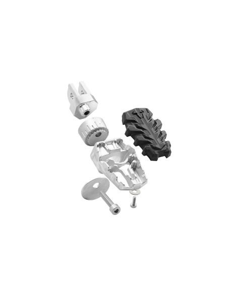 Repose-pieds SW-MOTECH EVO avec supports HONDA NC 700 - 750 - VFR 800 - 1200 - KTM 390 Adventure - SUZUKI SV 650 - X - V-Stro..