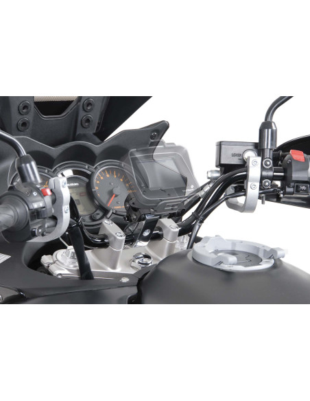 Support GPS SW-MOTECH antichoc pour guidon Ø 28 mm Gris