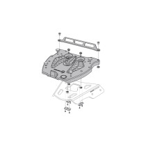 Platine d'adaptation GIVI/KAPPA Monokey pour porte-bagages SW-MOTECH ALU-RACK 2