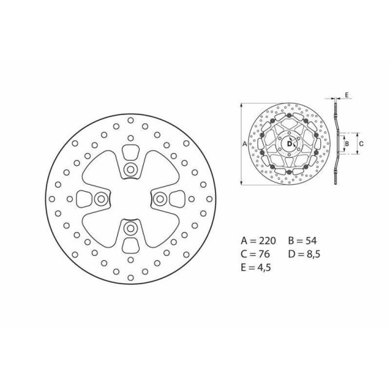 Disque de frein avant fixe Brembo Oro YAMAHA