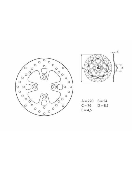 Disque de frein avant fixe Brembo Oro YAMAHA