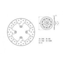 Disque de frein arrière fixe Brembo Oro DUCATI 2