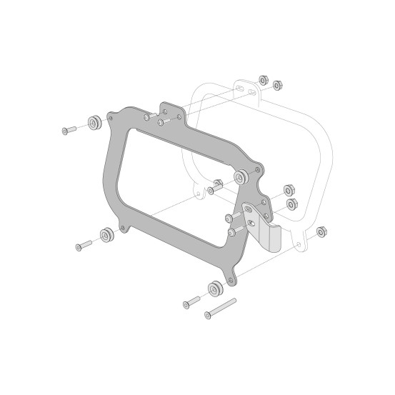 Garde-boue avant SW-MOTECH avec support YAMAHA XSR 700 2015-2021 - Xtribute 2021 Gris