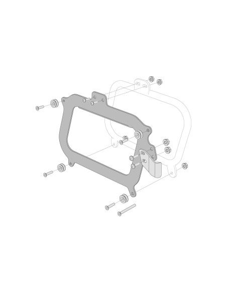 Garde-boue avant SW-MOTECH avec support YAMAHA XSR 700 2015-2021 - Xtribute 2021 Gris