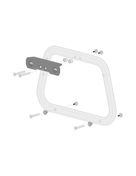 Kit d’adaptation supports latéraux SW-MOTECH EVO pour valises Hepco & Becker