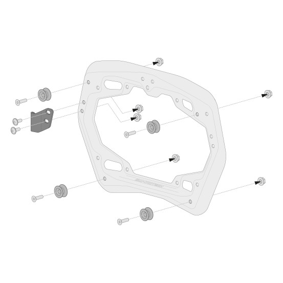 Boîte à outils SW-MOTECH TRAX Toolbox pour support latéral PRO Gris