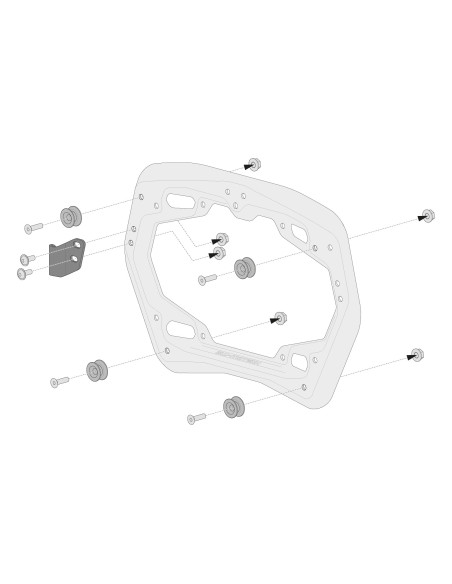 Boîte à outils SW-MOTECH TRAX Toolbox pour support latéral PRO Gris