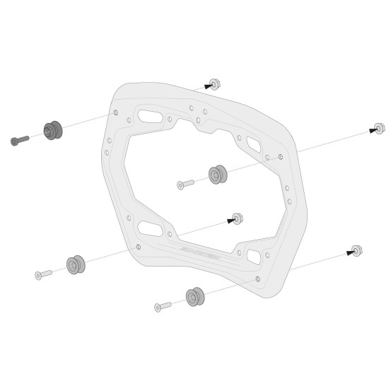 Kit d’adaptation sur Supports valises SW-MOTECH PRO pour bagages TRAX - NANUK