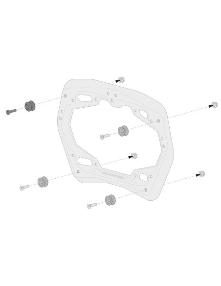 Kit d’adaptation sur Supports valises SW-MOTECH PRO pour bagages TRAX - NANUK